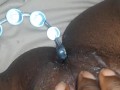 Ebony Solo Pink Dildo & Anal Beads(Part 1)