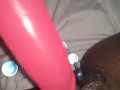 Ebony Solo Pink Dildo & Anal Beads(Part 1)