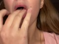 Drooling on fingers 
