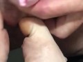 Wife makes me cum in chastity 