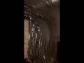 Slave girl gasmasked bondage in trashbag vacum experiment