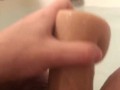 Fucking my tight pussy with big cock dildo