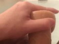 Fucking my tight pussy with big cock dildo