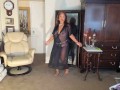 mature Latina woman dancing, putting stuffing my panties in my ass hole to dance