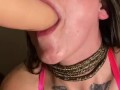 Savanna Sweet tied up With huge dildo in her throat