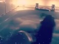 Bath monster dildo play 