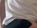 Saturday morning quick wank, horny and cumming. Big dick jerking, masturbating straight guy big cock