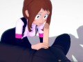 {My hero academia} Ochaco Uraraka loves taking and sucking cock {コイカツ!/ 3D Hentai}