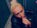 4K- Real PUBLIC Elevator BLOWJOB by a HOT BLONDE - RUSSIAN ghettos apartments - ADELLA JAY