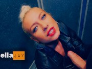 4K- Real PUBLIC Elevator BLOWJOB by a HOT BLONDE - RUSSIAN ghettos apartments - ADELLA JAY