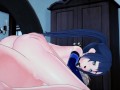 Genshin Impact - Mona rides Aether's dick, lets him cum inside. 3D Hentai.