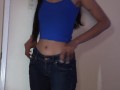 Tight Denim Jeans Strip Tease *Blue Thong Day With Viva Athena*