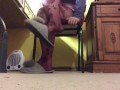 dangling shoeplay in nylons