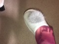 dangling shoeplay in nylons