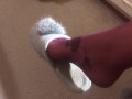 dangling shoeplay in nylons