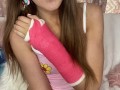 teen squirts in pink cast