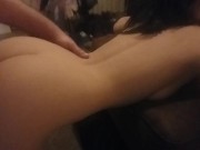 Beauty & the Beast : Sex Doll Jelina banged doggie style standing in high heels 