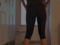 My Wife Wet Her Leggings in front of the Delivery Guy