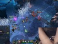 Girl plays League of Legends with Vibrator slowly massaging her clit