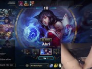 EGirl masturbates while playing League of Legends