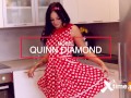 Horny Quinn Diamond pees all over the ground - teaser