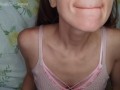 Babe with long tongue sucks fingers and drools ASMR