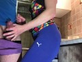 Fucked Wife's Sister while Wife was in the Next Room. Cum on Leggings