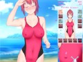 Feel Up a Sexy Lifeguard [Hentai game] fucking a baywatcher in one piece swimsuit on the beach