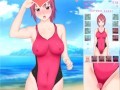 Feel Up a Sexy Lifeguard [Hentai game] fucking a baywatcher in one piece swimsuit on the beach