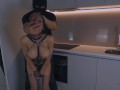 Big tits russian babe showing off her perfect body in harness and high heels -WHORNY FILMS