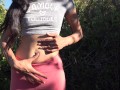 watch as she pokes her sexy bellybutton in public