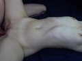 Sensual tits massage and missionary sex creampie