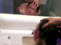 sexy plumper Ashley Ace gets banged in the bathroom