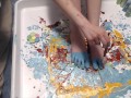 Painting a picture on my cute feet