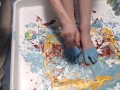 Painting a picture on my cute feet