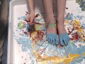 Painting a picture on my cute feet