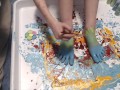 Painting a picture on my cute feet