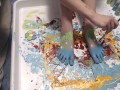 Painting a picture on my cute feet