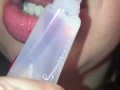 Mommy applies lipgloss to DSL