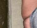 BBW pees on curb