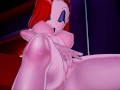 Jessica Rabbit fingers her pussy in a hotel suite. Cartoon porn.