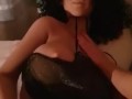 Girl playing with hot sex doll