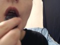 Chewing asmr with nice juicy grapes