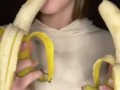 Double banana blow job. Sucking and drooling