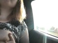 Pulling my tits out while driving