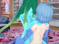 The harpy girl Papi fucks Suu the slime girl with a strapon. Daily Life With A Monster Girl hentai.
