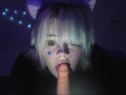 Neko Girl Sucks Masters Cock