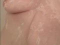 Getting my boobs nice and soapy in the shower