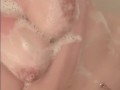 Getting my boobs nice and soapy in the shower