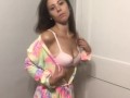 Stripping my robe tease